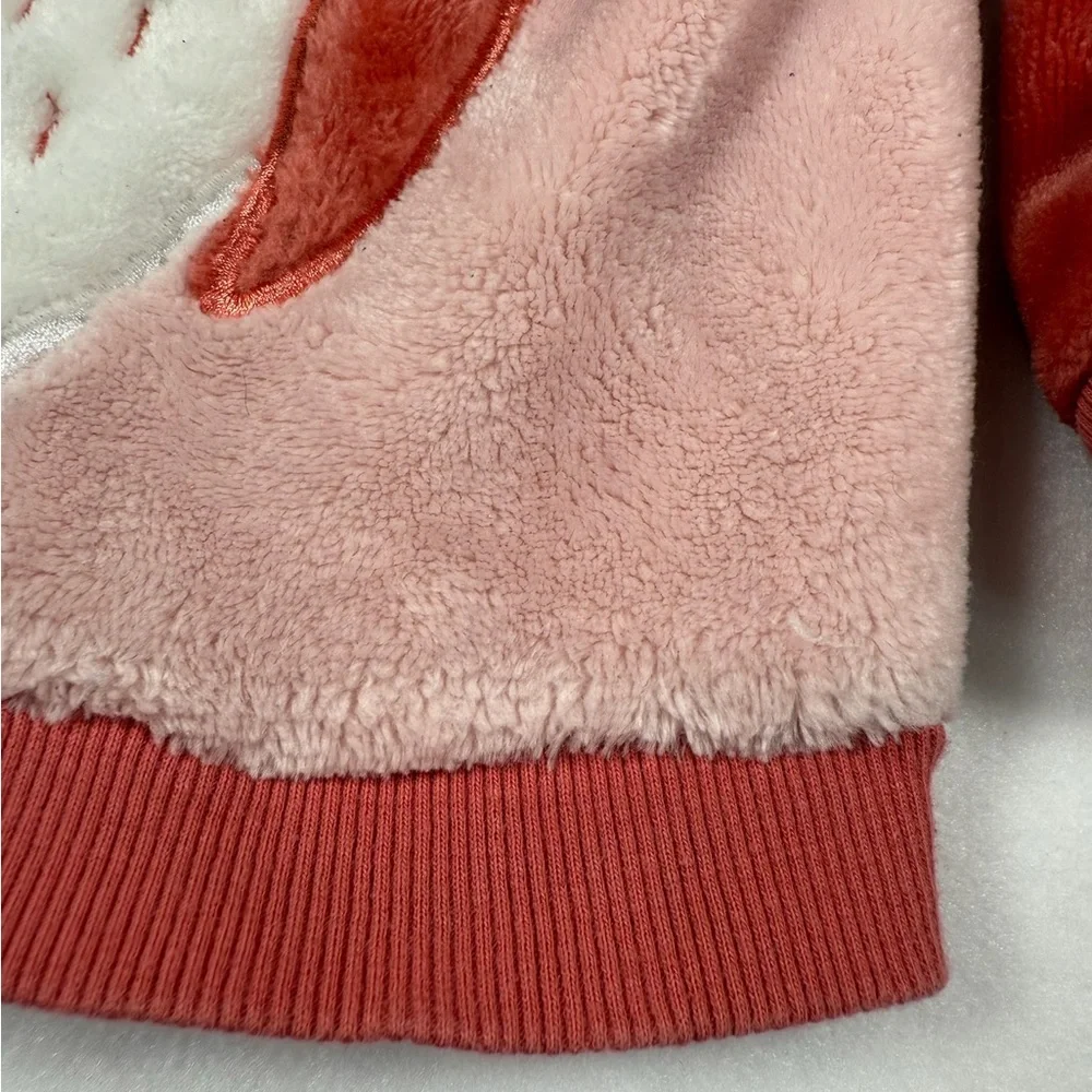 PENELOPE MACK Toddler Girl’s Faux Fur 3D‎ Owl Sweatshirt Cozy Woodland Size 2T